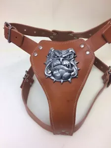 British Bulldog leather dog harness - Picture 1 of 2