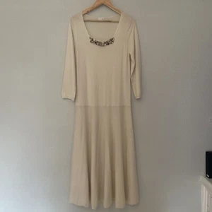 Tse Womens Cashmere A-line Dress Beaded Neckline. Beautiful. Size M -12/14/16 - Picture 1 of 7