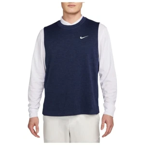 Nike Men's Dri-Fit Tour Golf Vest Sweater Round Neck (Navy Blue ) - Picture 1 of 6