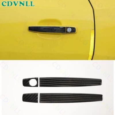 For Chevrolet Camaro 2010-2015 Real Carbon Fiber Exterior Side Door Handle Frame - Image 1 of 4