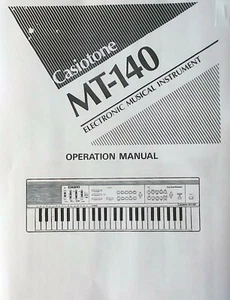 Owner's Manual Booklet for the Casio MT-140 Electronic Keyboard, Reproduction. - Picture 1 of 2
