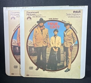 TRUE GRIT CED RCA selectavision Videodisc Paramount Pictures John Wayne X - Picture 1 of 19
