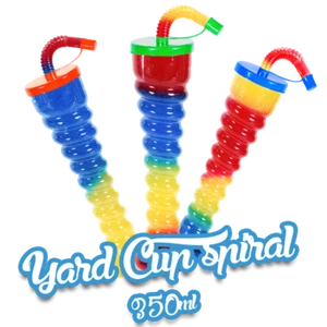 Ice Becher Slush Yard Cups FLACHER DECKEL 350 ml 190/0.66€ St. MIX Farben - Bild 1 von 9