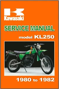 KAWASAKI Workshop Manual KL250 1980 1981 & 1982 Maintenance Service & Repair - Picture 1 of 4