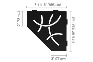 Schluter SHELF-E - Pentagonal Curve Design - Matte Black - SES2D6MGS - Picture 1 of 1