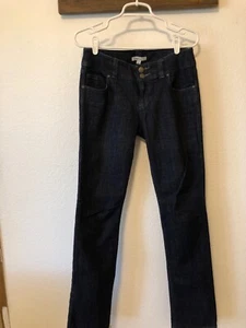 CAbi Damen Straight Leg Low Rise Dunkelblau Stil 201 Stretch Jeans Größe 4 29x32 - Bild 1 von 6