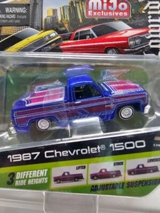 Chevrolet 1500 1987 - 2024 diseño Maisto Lowriders - exclusivo de Mijo, azul - Imagen 1 de 3