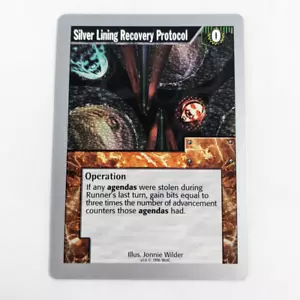 NETRUNNER CCG Base Set v1.0 SILVER LINING RECOVERY PROTOCOL RARE WotC 1996 EXC - Picture 1 of 2