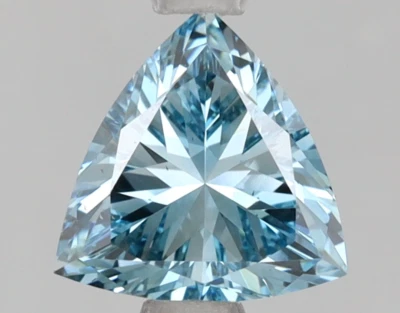 1 CT Blue Triangle Cut Lab Grown Diamond For Engagement Ring - Image 1 of 2