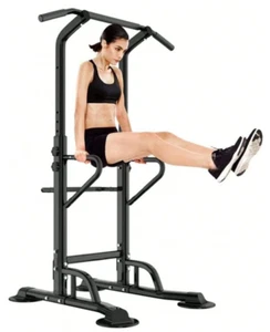 Heavy duty Power Tower Pull Up Bar Dip rack Station Home Gym Height Adjustable - Picture 1 of 6
