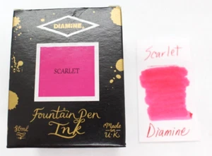 Diamine 80ml Fountain Pen Bottled Ink Scarlet - Picture 1 of 1
