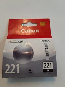 🌴 Canon CLi-221 CLi-221BK Tintenpatrone Schwarz Original Neu Versiegelt - Bild 1 von 3