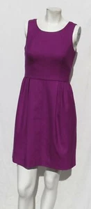New $108 J CREW ALLIE Magenta Wool Flannel Pleated Sleeveless Shift Dress 2 XS - Picture 1 of 5