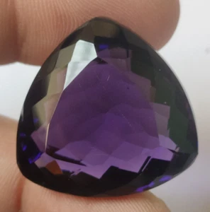 AAA+ Large Purple Amethyst 73.90 CT Trillion Cut Loose Gemstone Gift for Women - Picture 1 of 6
