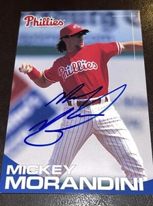 Mickey Morandini Autographed Signed 2000 Team Issued 4x6 Postcard Phillies - Picture 1 of 5
