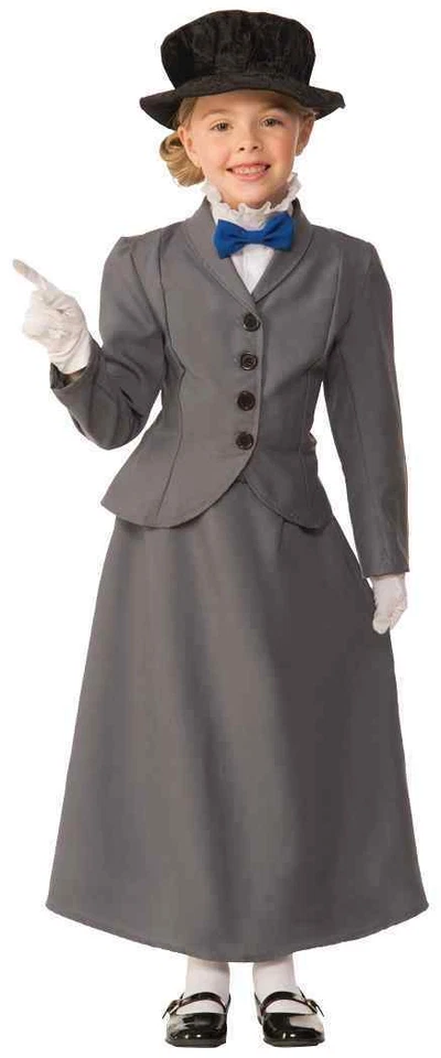 Forum Novelties Kids English Nanny Costume Gray Large