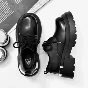 Thick Bottom Men's Shoes All-match Casual Oxfords Leather Comfortable Footwear - Picture 1 of 13