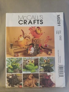 M5291 Chicken Bear and Frog Caddie McCall's Crafts Pattern - Picture 1 of 2