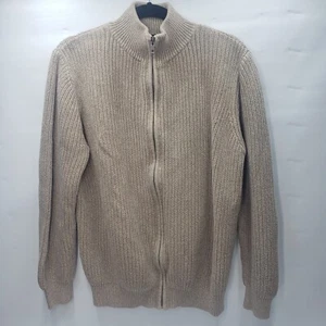LL BEAN Pullover Herren Large Beige Longpullover Strick Fischer Freizeit Full Zip - Bild 1 von 13