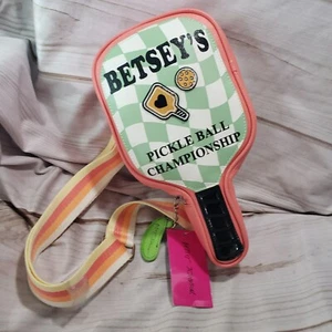 Betsey Johnson Pickleball Sling Crossbody Bag Championship Novelty Purse New - Picture 1 of 12