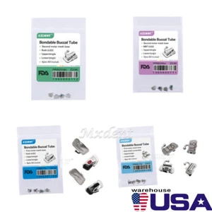 Soporte dental tubo bucal 1er/2do molar adherible no/conv Roth/MBT 022/018 EE. UU. - Imagen 1 de 5