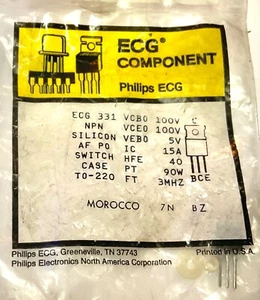 ECG331 NTE331 2SD712 Original PHILIPS Switch Transistor - Picture 1 of 2