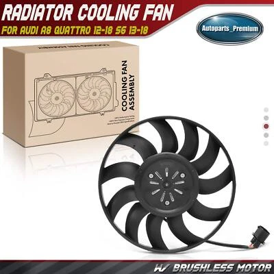 Ventilador de refrigeración del radiador del motor izquierdo con conjunto de motor sin escobillas para Audi S6 13-18 Foto 1 de 4