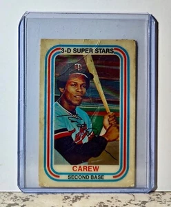 Rodney Carew 1976 Xograph 3-D Super Stars MLB #48 Baseball Card Minnesota Twins - Picture 1 of 2