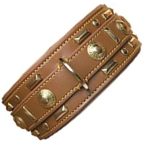 Molosser Collar Mastiff Mastino Gladiator BullDog Bulldog Brown - Picture 1 of 1