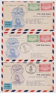 E4327: (6) 1937 US China Clipper Erster Flug Umschläge - Picture 1 of 2