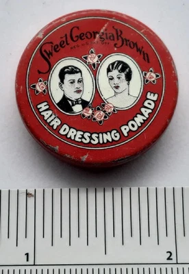 c1930s Sweet GEORGIA BROWN Hair Gel Pomade Black Americana Dressing Advertising - Image 1 of 4
