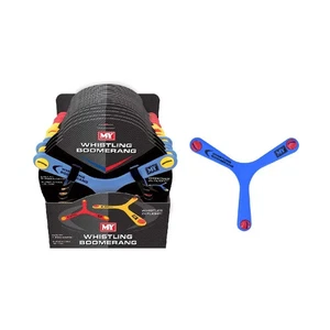 Pk of 3 Assorted Colors Sports Whistle Boomerang Soft Throw & Catch Toy for Kids - Picture 1 of 2