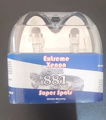 Wixtech Super Spots Extreme Xenon Super White High Output 881 Headlight Bulbs - Image 1 of 4