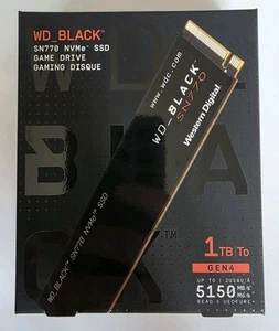 WD BLACK 1TB NVMe SSD Internal Solid State Drive SN770 - WDS100T3X0E-00B3N0 - Afbeelding 1 van 4