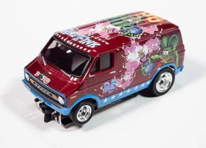 Rat Fink Exclusive '73 Dodge Cherry Bomb Van Ed Roth Auto World 4 Gear Chassis - Picture 1 of 9