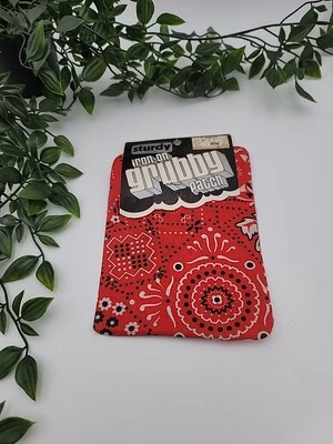 Vintage Grubby Patch Iron-On Patches 5x7" Red Bandanna Sturdy Brand 1970's - Image 1 of 2