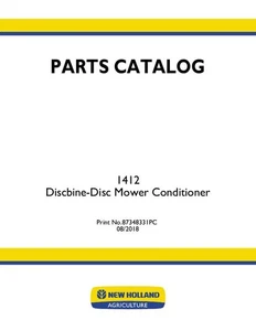 NEW HOLLAND 1412 DISCBINE DISC MOWER COND 5/05 PARTS CATALOG - Picture 1 of 1