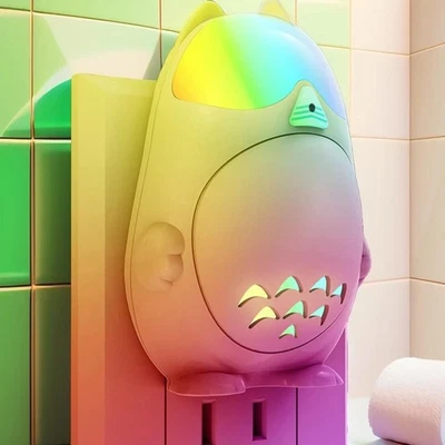 2件装夜灯插头可调光语音控制LED RGB变色 — 第 1/4 张图片