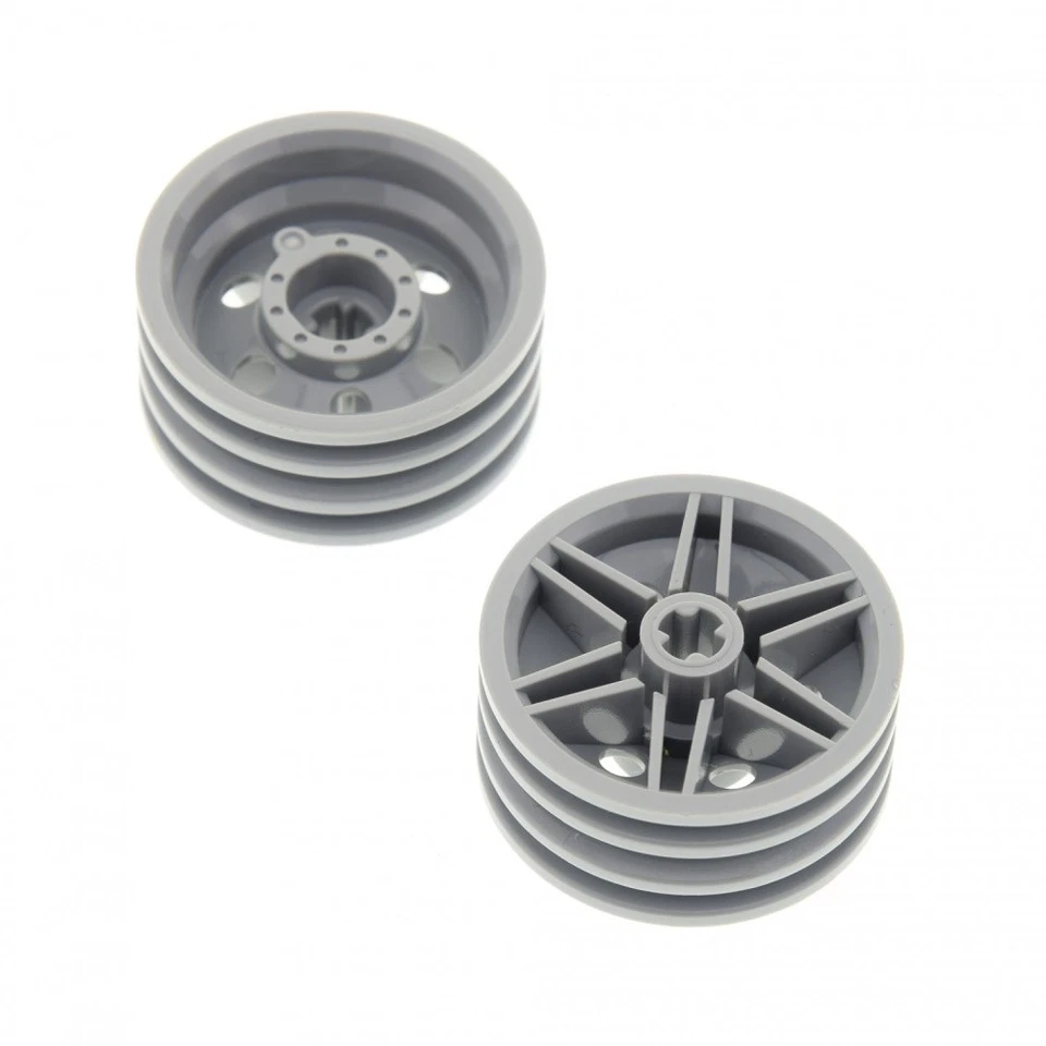 2x Lego Technic Rim 30x14 Light Gray Axle Hole 4541318 98821 56904 - Image 1 of 1
