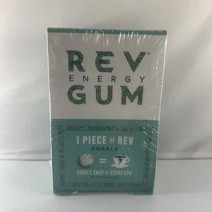 12 pack REV ENERGY GUM SPEARMINT Caffeine Gum 72 pcs New Sealed Box - FREE SHIP - Picture 1 of 5