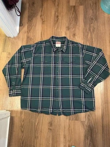 Wrangler Premium Qualität grün kariertes Button Down Langarm Hemd Größe 3XL - Bild 1 von 7