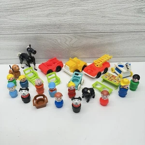 Lote De Colección De Pequeñas Personas Fisher Price Animales Vehículos Y Personas - Imagen 1 de 8