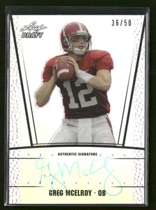 2011 Leaf Metal Draft #RC-GM1 Greg McElroy Prismatic #/50 Auto - Picture 1 of 2
