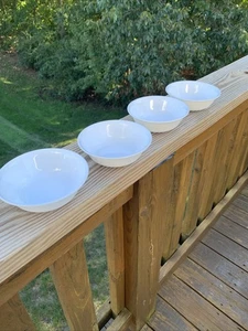 4 Corning Corelle WINTER FROST WHITE 6 1/4” Soup Cereal Bowls USA - Picture 1 of 6