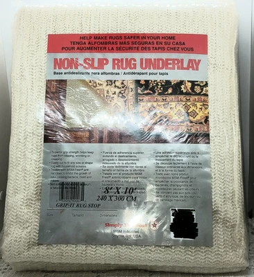 NEW Grip-It Rug Stop 8' x 10' Large Cream Non-Slip Underlay Floors Trim To Fit - Image 1 of 4