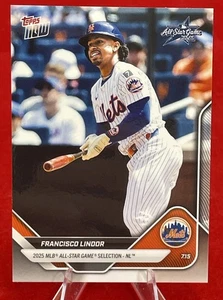 Francisco Lindor New York Mets 2025 All-Star Game  MLB Topps NOW ASG-FL - Picture 1 of 3