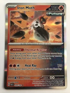Pokémon TCG Paradox Rift Iron Moth Holofoil 028/182 NM Rare - Picture 1 of 2