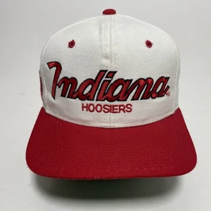 Vintage Indiana Hoosiers IU Hat Cap Snapback Script Sports Specialties Wool NCAA - Picture 1 of 17
