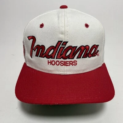 Vintage Indiana Hoosiers IU Hat Cap Snapback Script Sports Specialties Wool NCAA - Image 1 of 4
