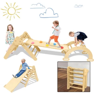 3 in 1 Kletterdreieck Klappbar Rutsche Kletterbogen Kletterbrett Kletterleiter - Bild 1 von 13